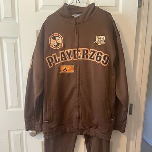 69 Playerz Brown Track Suit 2XL